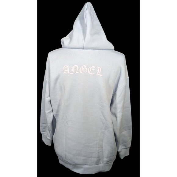 Precious Moments Angel Light Blue Super Soft Oversized Hoodie Size Small - Picture 4 of 10
